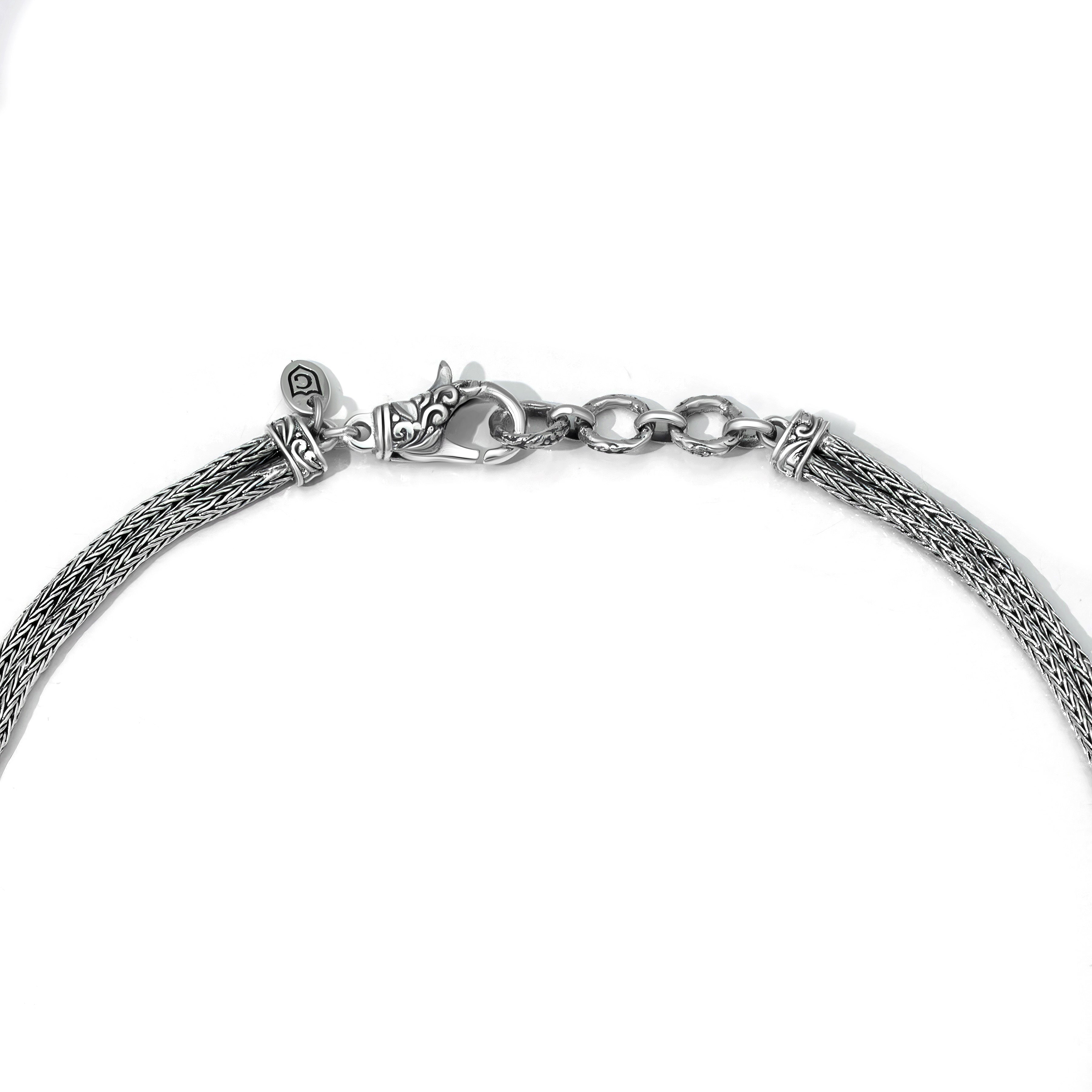 Statement Turquoise, Chalcedony and Abalone Bali Necklace