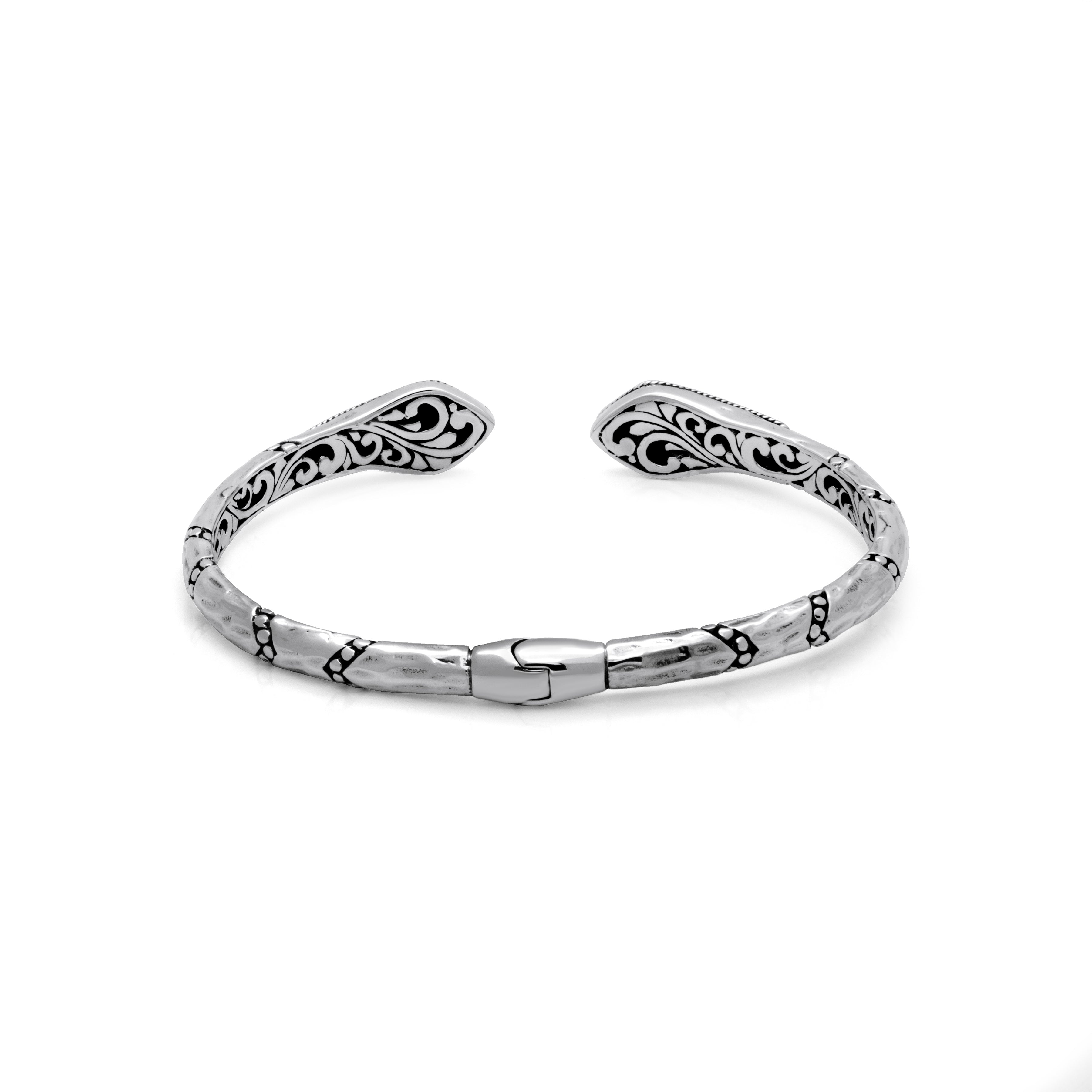 Sterling Silver Bali Abalone Bangle