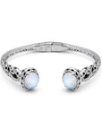 Balinese Artisan Handcrafted Sterling Silver Moonstone Bangle