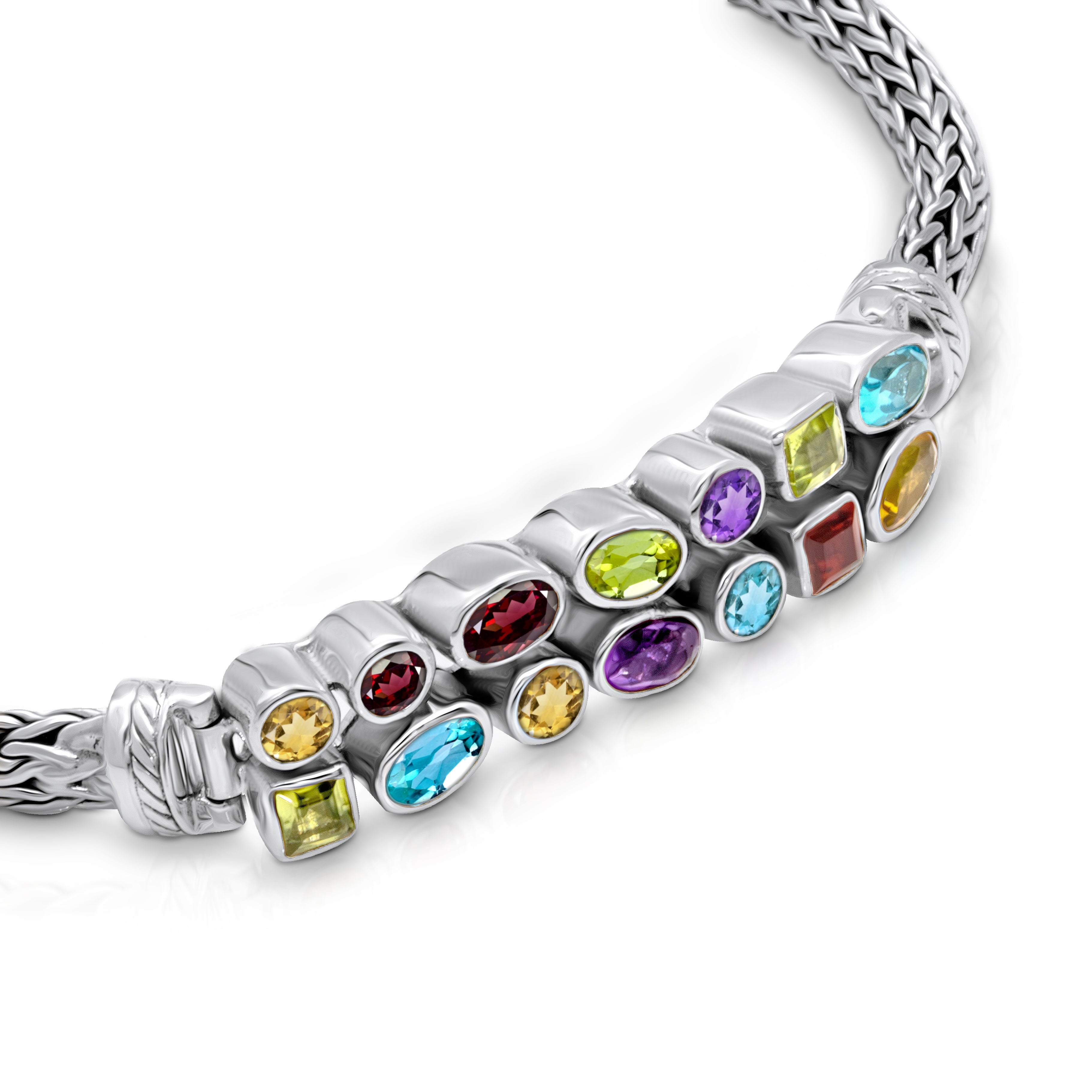 Serenade of Colors Bracelet Balinese Artisanal Sterling Silver Bracelet