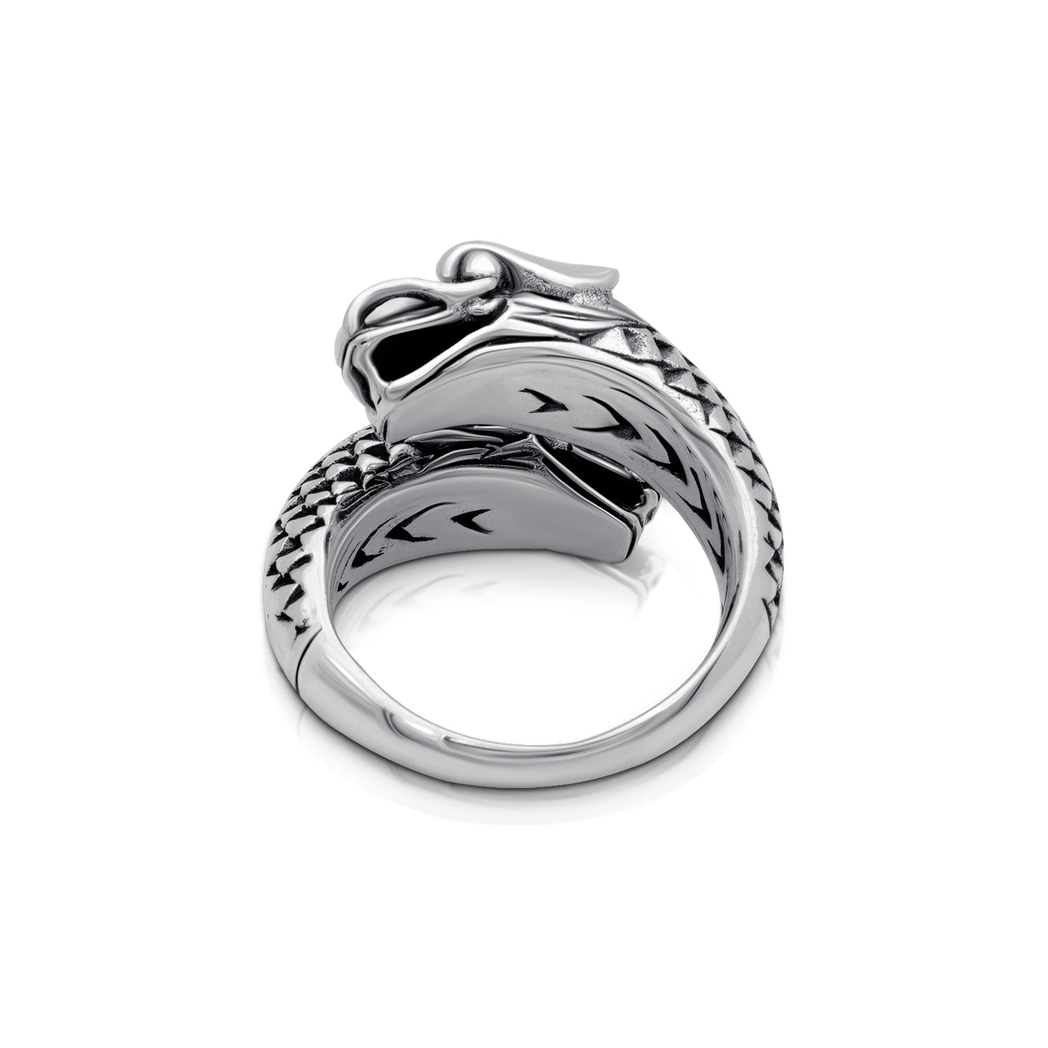 Balinese Artisan 925 Sterling Silver Dual Dragon Ring