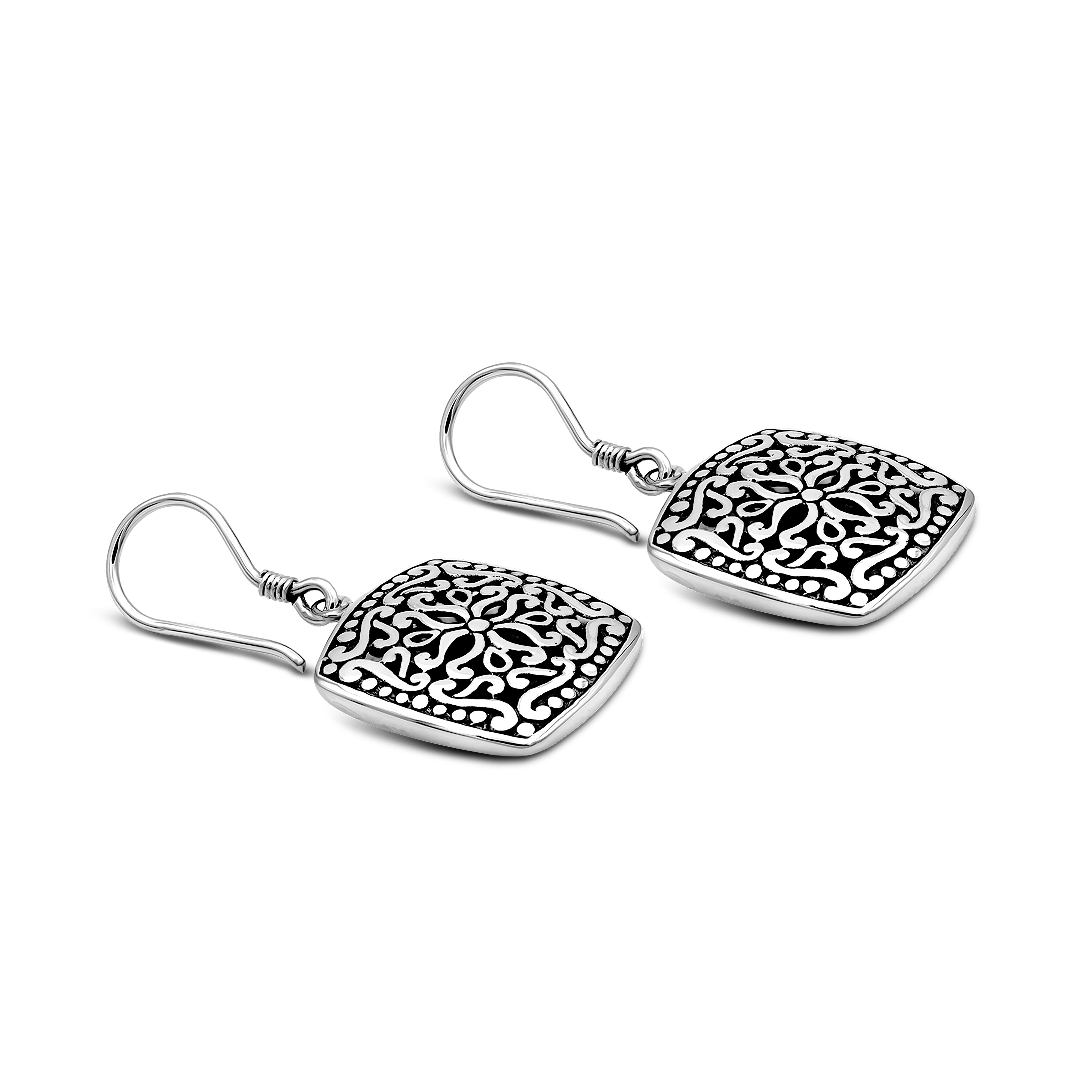 Bali Artisanal Sterling Silver Cushion Earring