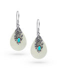 Bali Artisanal 925 Sterling Silver Mother of Pearl Shell Earrings