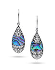 Bali Artisanal Sterling Silver Earrings with Abalone