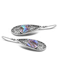 Bali Artisanal Sterling Silver Earrings with Abalone
