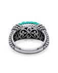 Balinese Artisan Sterling Silver Ring with Turquoise Gemstone