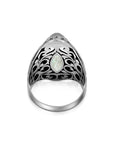 Balinese Artisan Sterling Silver Ring with Mother of Pearl Shell