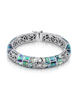 Balinese Sterling Silver Bangle with Abalone