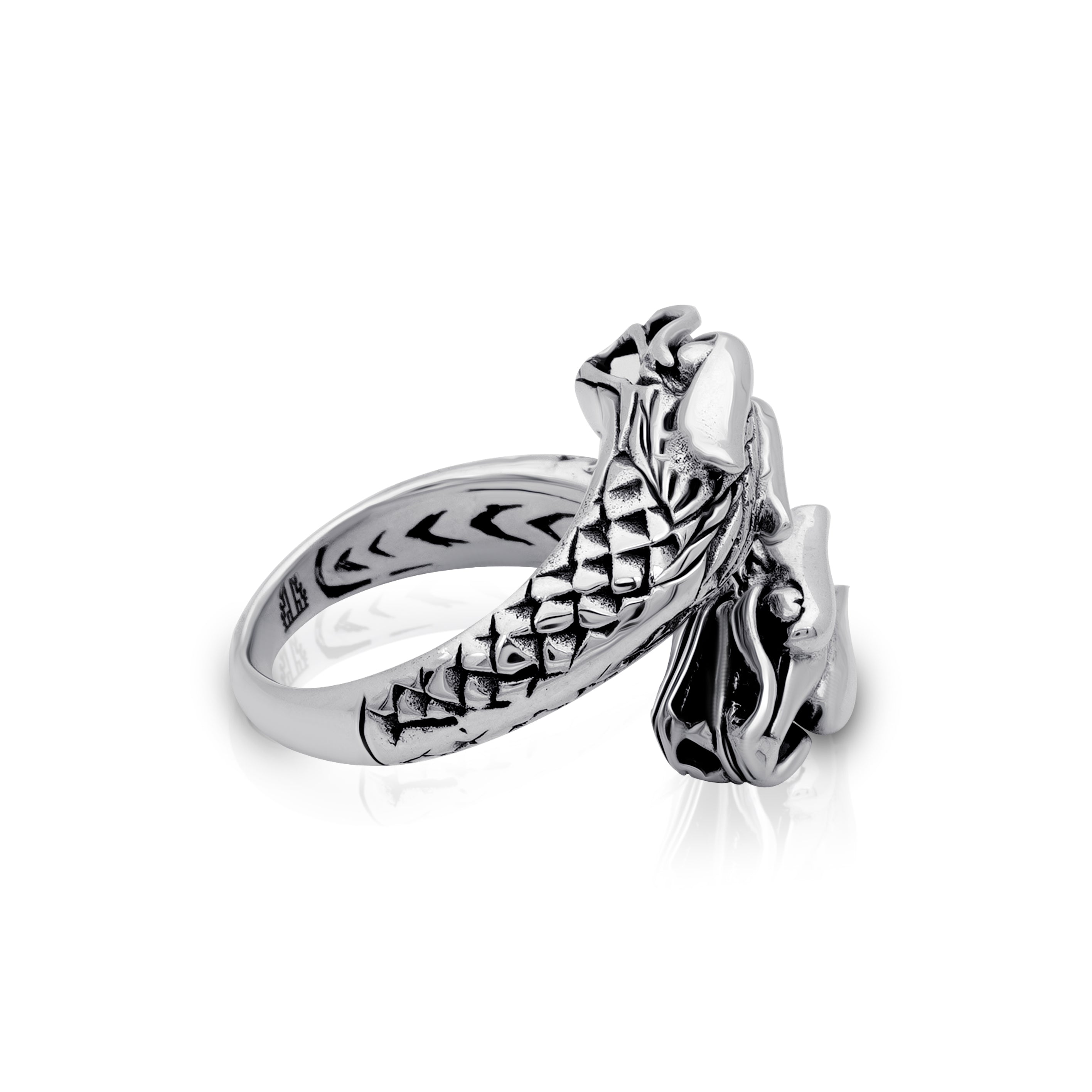 Balinese Artisan 925 Sterling Silver Dual Dragon Ring