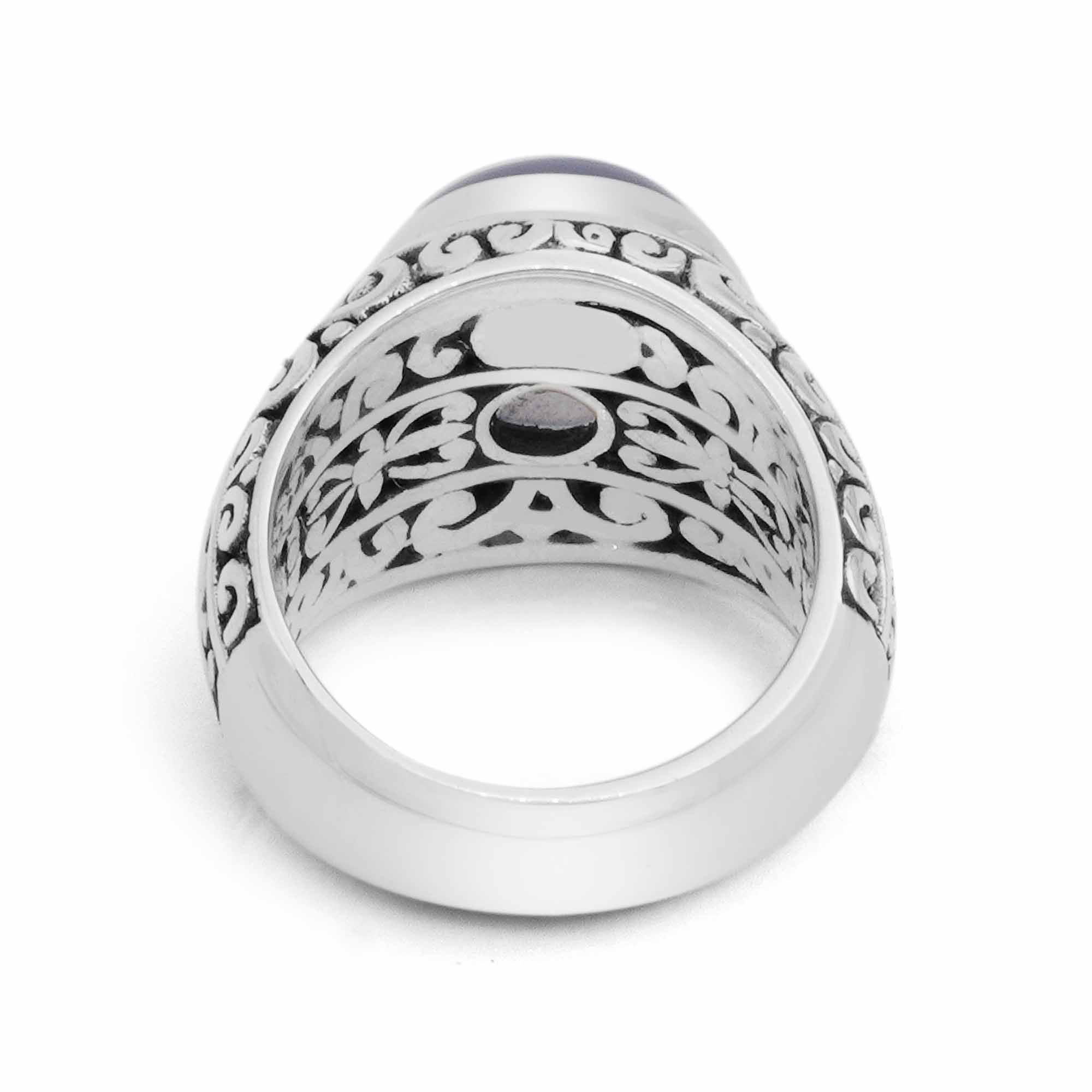 Balinese Artisan Handcrafted Sterling Silver Moonstone Ring