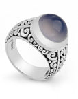 Balinese Artisan Handcrafted Sterling Silver Moonstone Ring