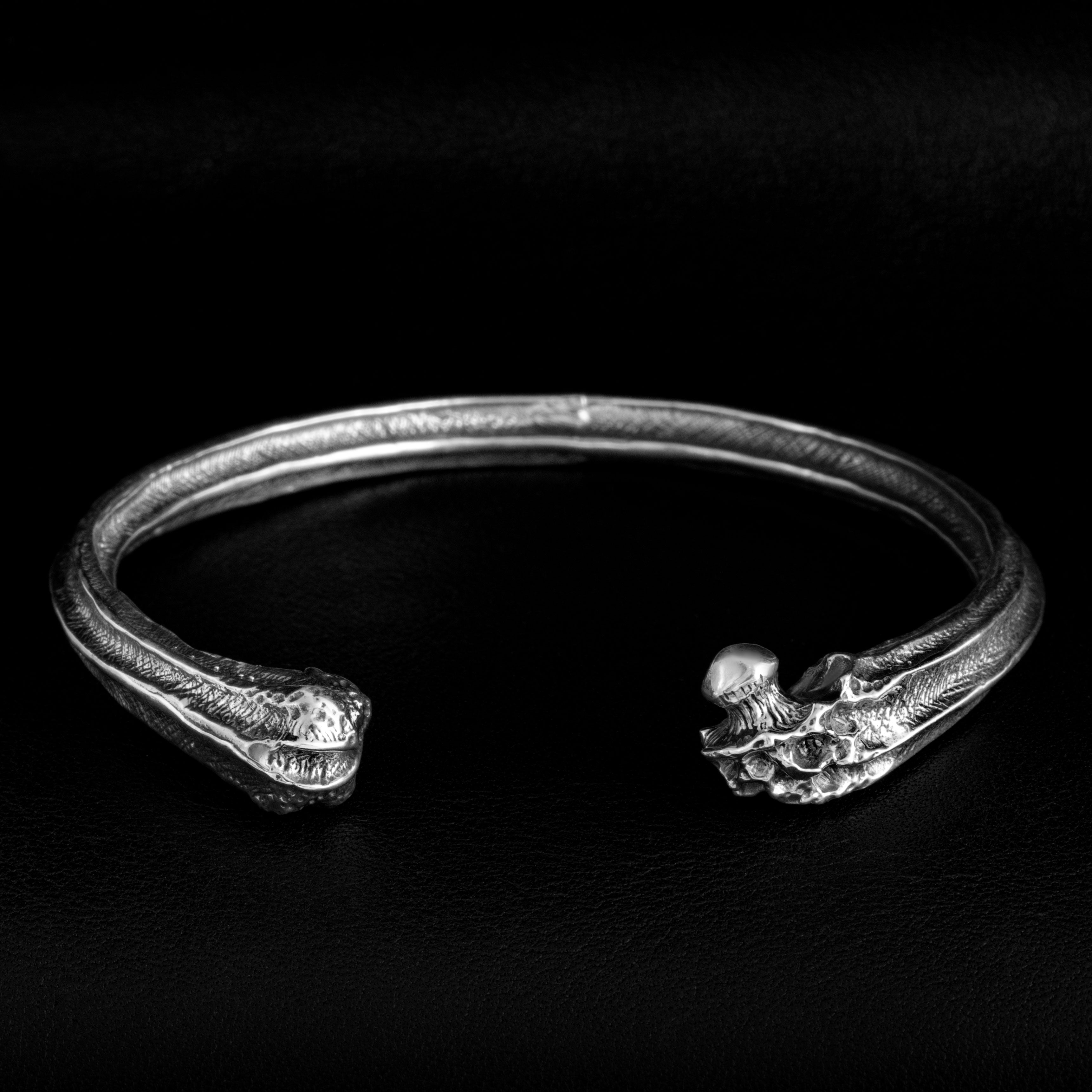 Femur Cuff Sterling Silver Bracelet
