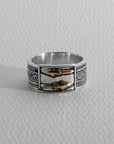 Brass Arrows Sterling Silver Ring