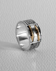 Brass Arrows Sterling Silver Ring