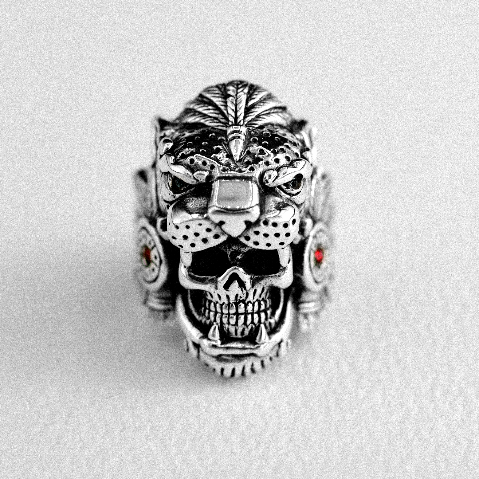Sterling Silver Aztec Warior Ring