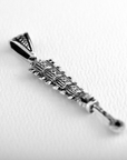 Sterling Silver Macuahuitl Pendant – Aztec Warrior