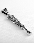 Sterling Silver Macuahuitl Pendant – Aztec Warrior