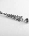 Sterling Silver Macuahuitl Pendant – Aztec Warrior