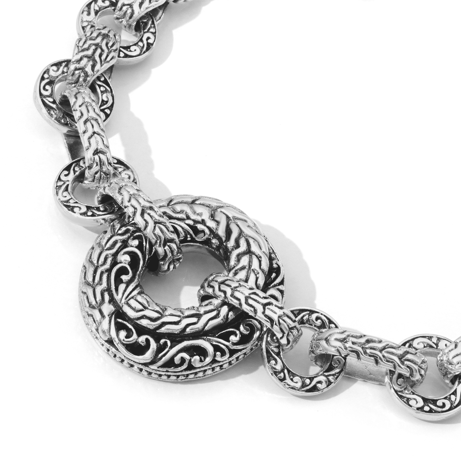 Sterling Silver Tulang Halo Bracelet