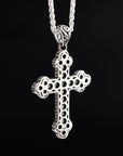 Celestial Reverie Sterling Silver Cross Pendant