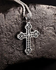 Celestial Reverie Sterling Silver Cross Pendant