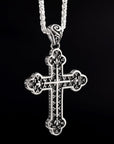 Celestial Reverie Sterling Silver Cross Pendant