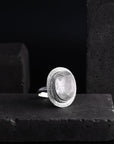 Celestial Veil Tourmalinated Quartz Ring