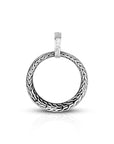 Bold Bali Sterling Silver Circle Pendant Crafted with Tulang Detail