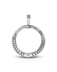 Bold Bali Sterling Silver Circle Pendant Crafted with Tulang Detail