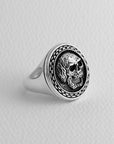 Skull Countenance Sterling Silver Ring