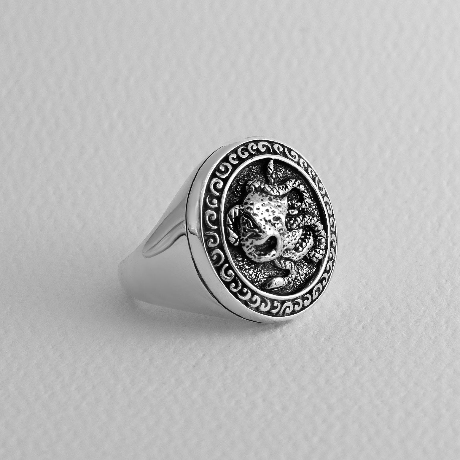 Sterling Serpent Embrace Ring