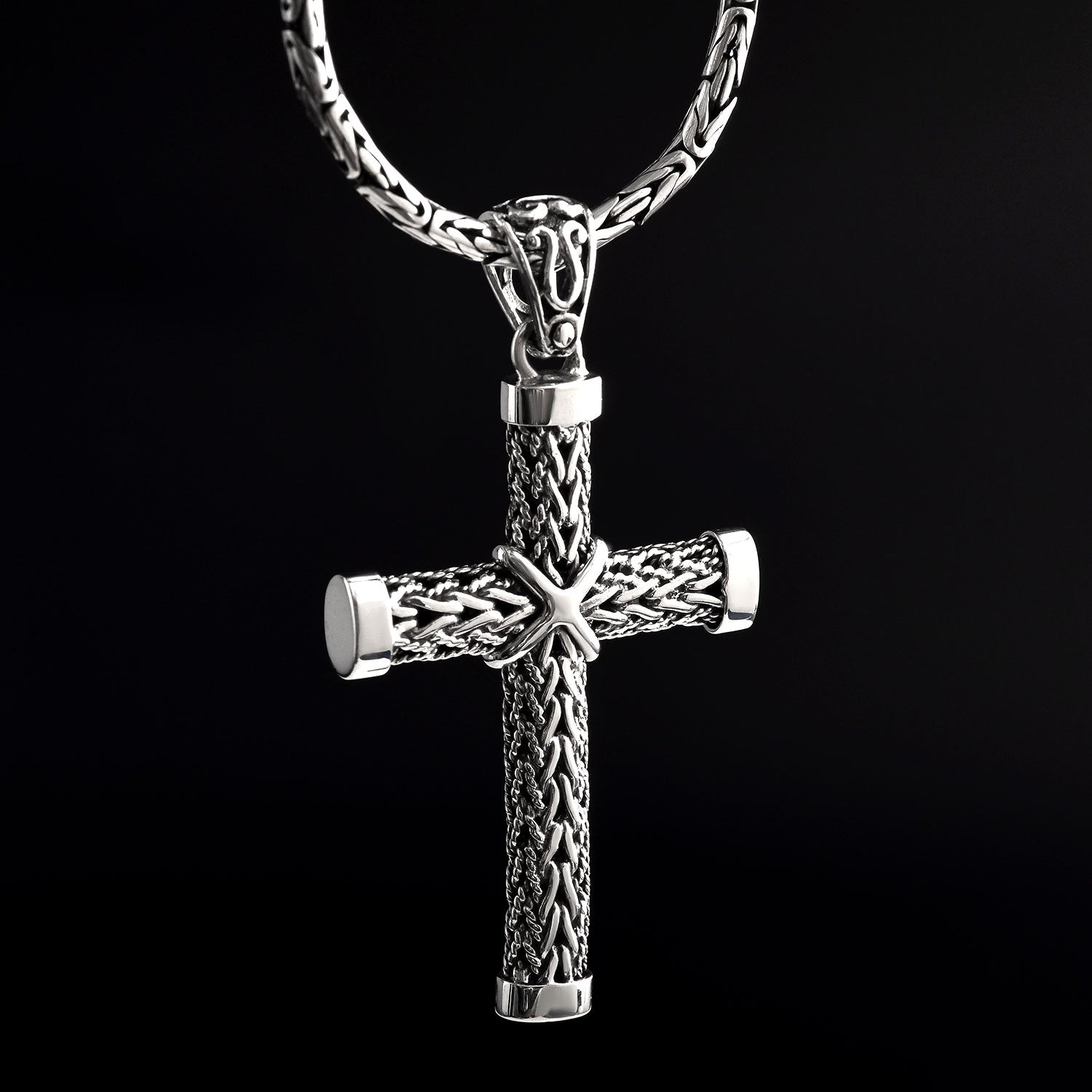Woven Cross Necklace